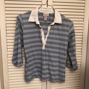 Vintage 90s H & M L.O.G.G. Striped Polo Top Medium